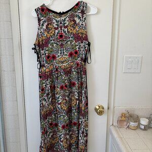 Topshop Floral Dress - 10 - Corset-tie Sides
